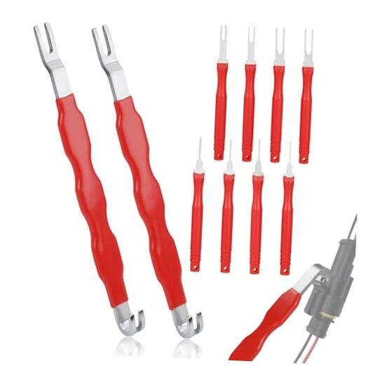 2pcs Automotive Electrical Connector Separator Tools & 8pcs Terminal Removal