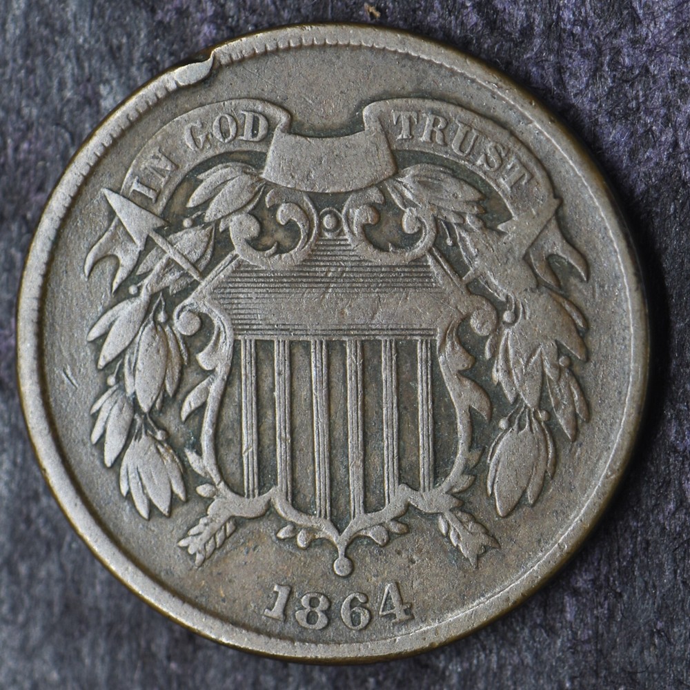 1864 2C Two Cent Piece - COINGIANTS -