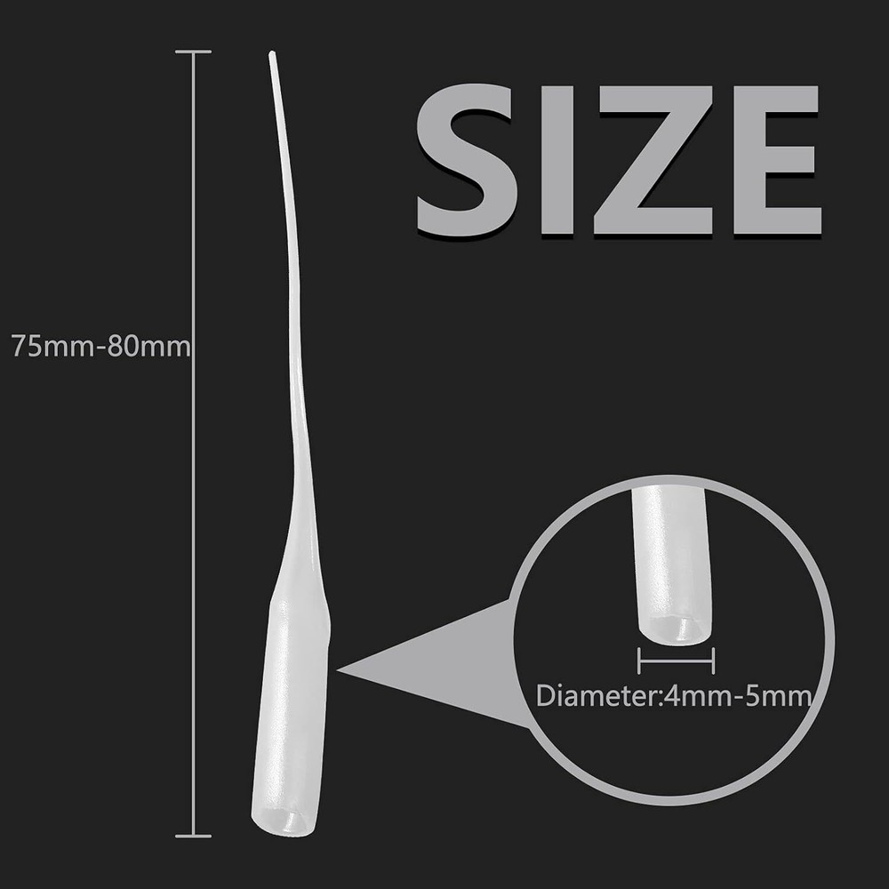 200Pcs Micro CA Glue Tips, Precision CA Applicator Tips Glue Tip Extender for DI