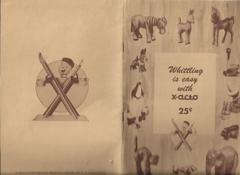 WHITTLING IS EASY WITH X-ACTO, 1945 BROCHURE