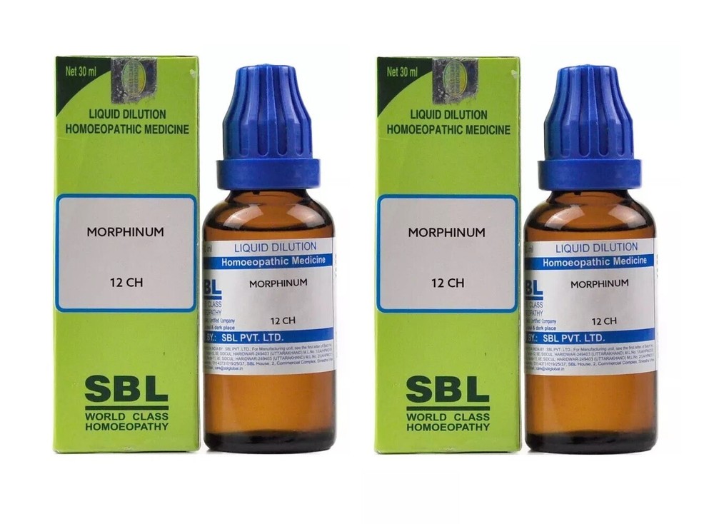 (2 Pack) SBL Homeopathic Morphinum  12 CH (30ml Each) Dilution