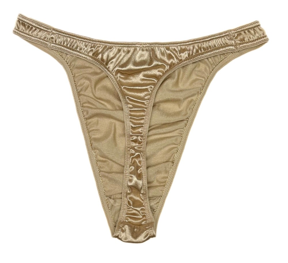 Second Skin Satin Thong Beige L