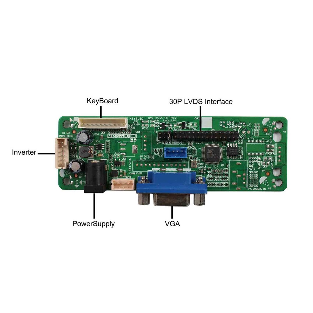 VGA LCD Controller Board RT2270 For 10.4inch 1024X768 TX26D211VM0BAA LCD Panel