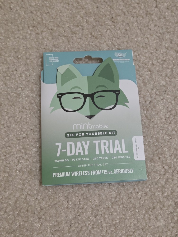 Mint Mobile 7-Day Trial Sim Card