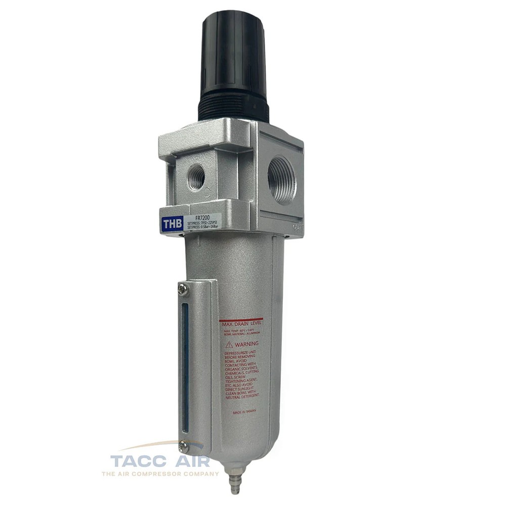 1/2" Compressed Air In Line Compressor Filter & Regulator Combo Piggyback System