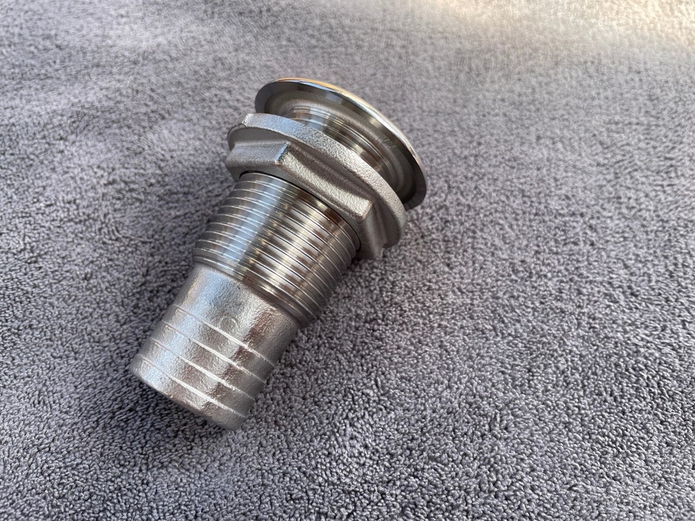 Boat Barbed Through Hull Fitting 1" 316 Stainless