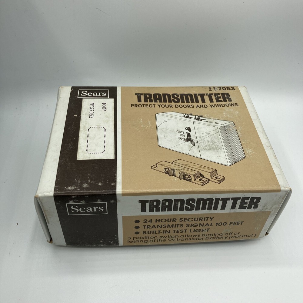 NOS Vintage New Sears Security System Transmitter Model 957053 Doors & Windows