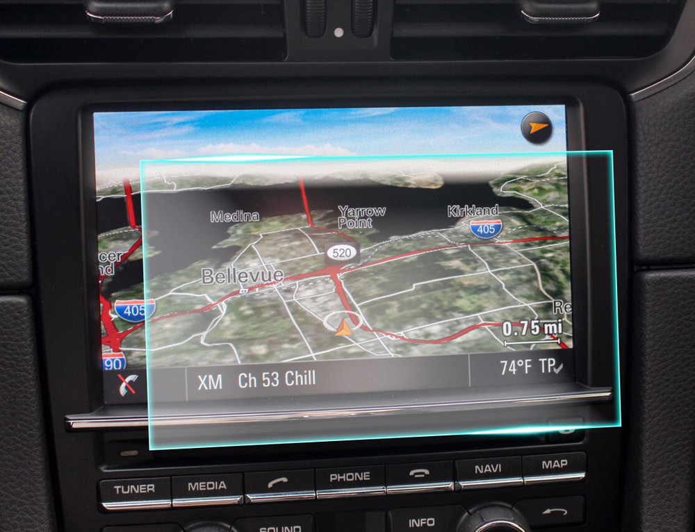 Crystal Clear Screen Protector for 2014 Porsche 911 Vehicle Navigation