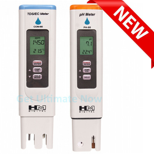 HM Digital PH-80 pH/Temp Meter + COM-80 EC/TDS/Temp Hydro Tester BUNDLE PACK