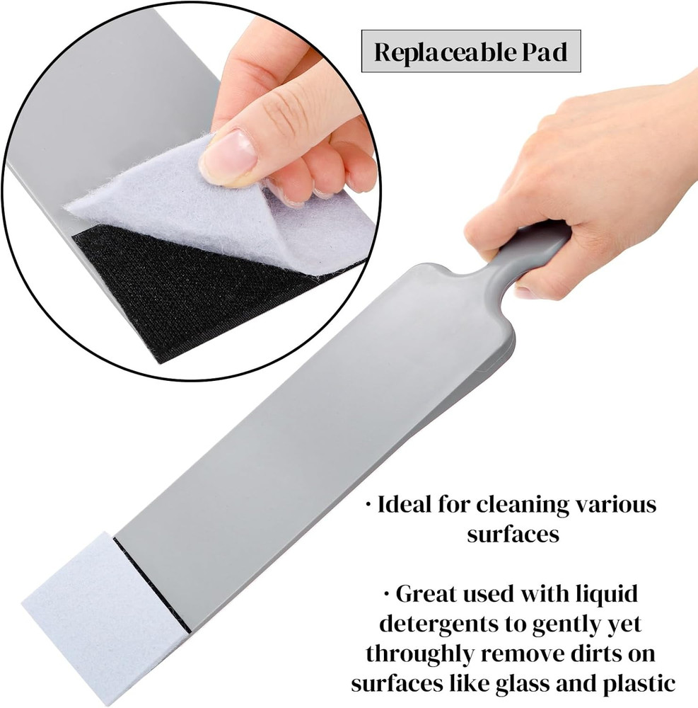 3 Pieces Window Tint Tools, Long Handle Auto Bulldozer Squeegee Scrubber Paddle