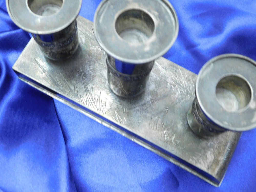 ZEESUNG CHINESE EXPORT STERLING SILVER CONSOLE CANDLEHOLDERS - EXCELLENT COND.