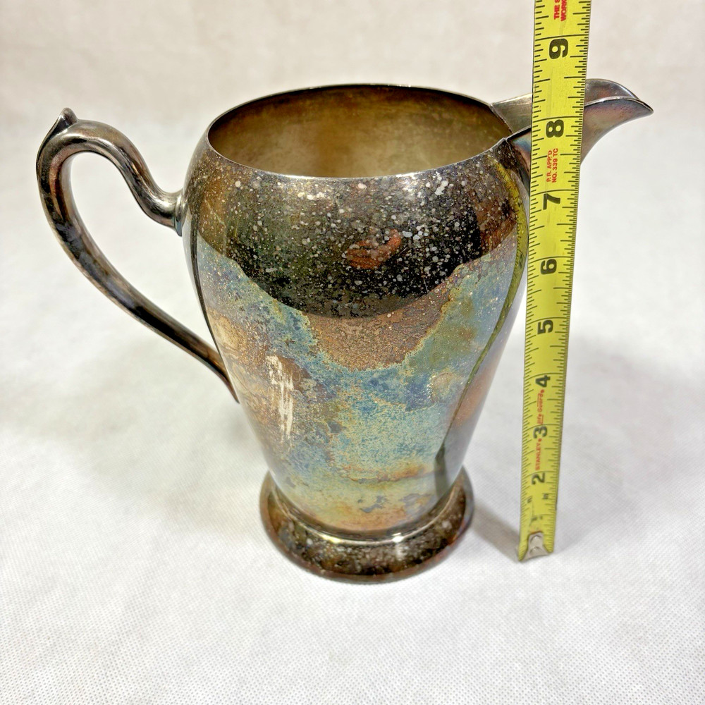 Vintage Academy Silver On Copper Pitcher #105