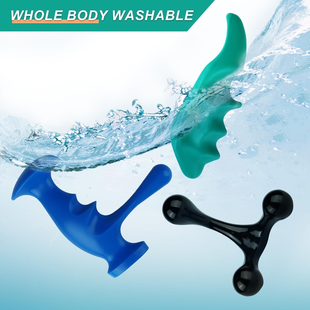 Thumb Saver Massage Tool, 3-Legged Manual Trigger Point Tool for Deep Tissue,...