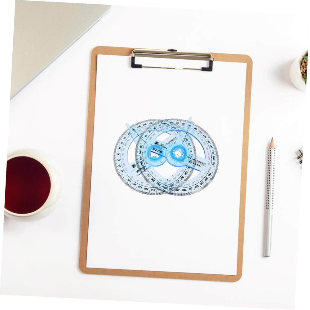 2Pcs Circle Protractor Drafting Tools Protractor Measuring Tool 360-degree Ma...
