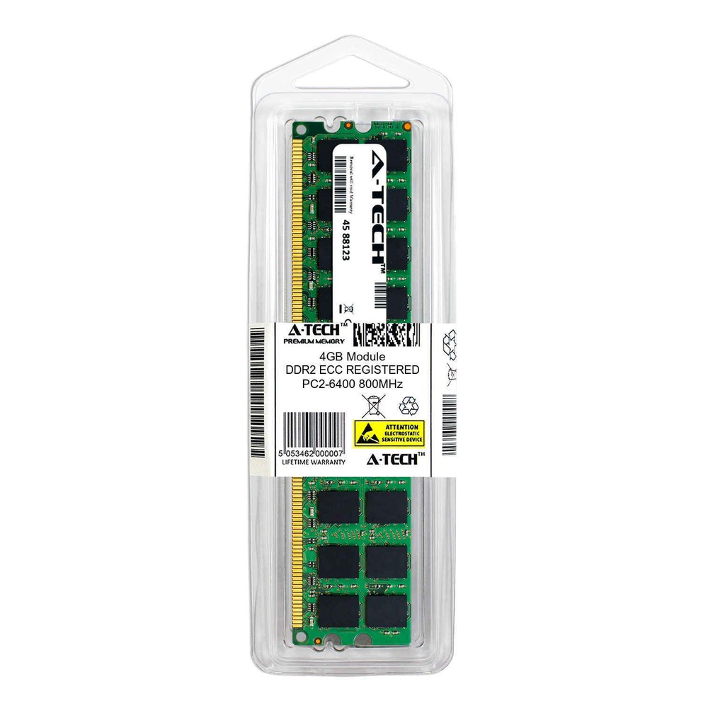 4GB DDR2 PC2-6400R 800MHz ECC RDIMM (HP 504351-B21 Equivalent) Server Memory RAM