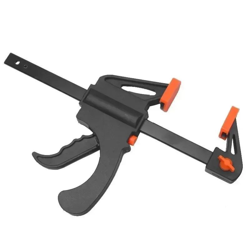2PCS 4" Woodworking Bar Clamp Quick Release Ratchet Clip Set