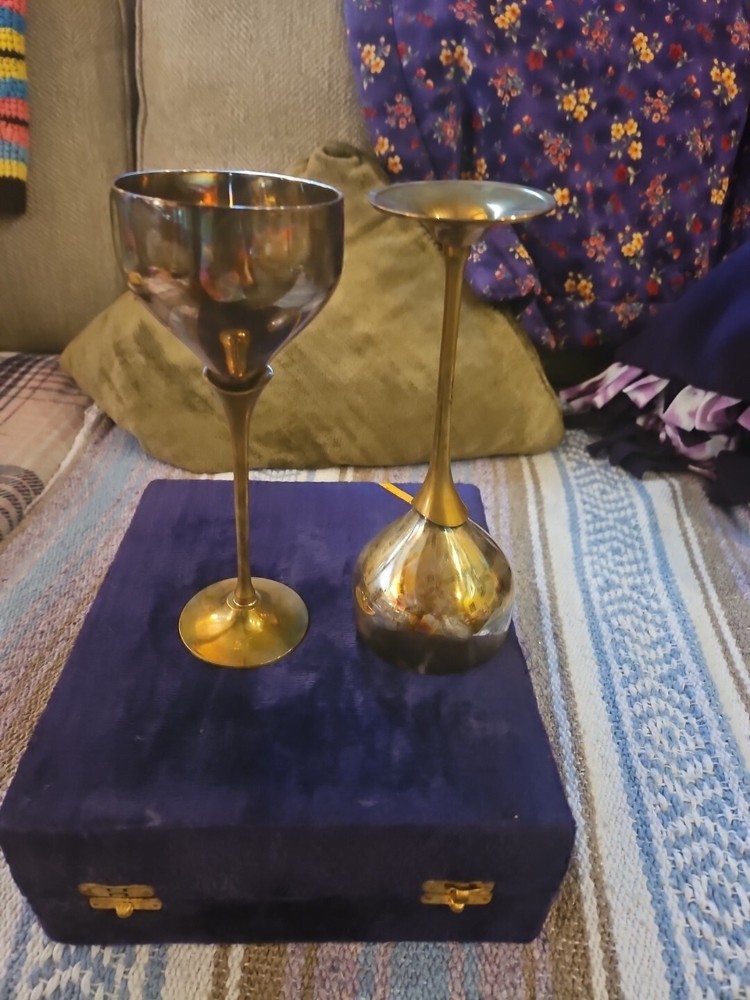 vintage wine goblet