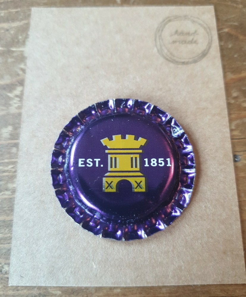 BOTTLE CAP FRIDGE MAGNET CORNISH KOREV PURPLE