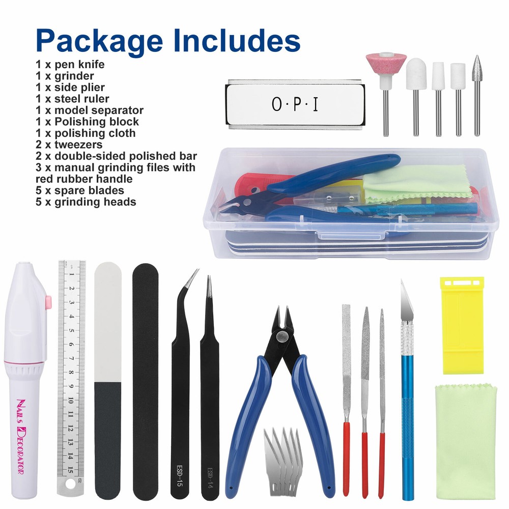 24Pcs/Set Basic Modeler Tool Set Craft Hobby Model Car Building Kit for Gundam