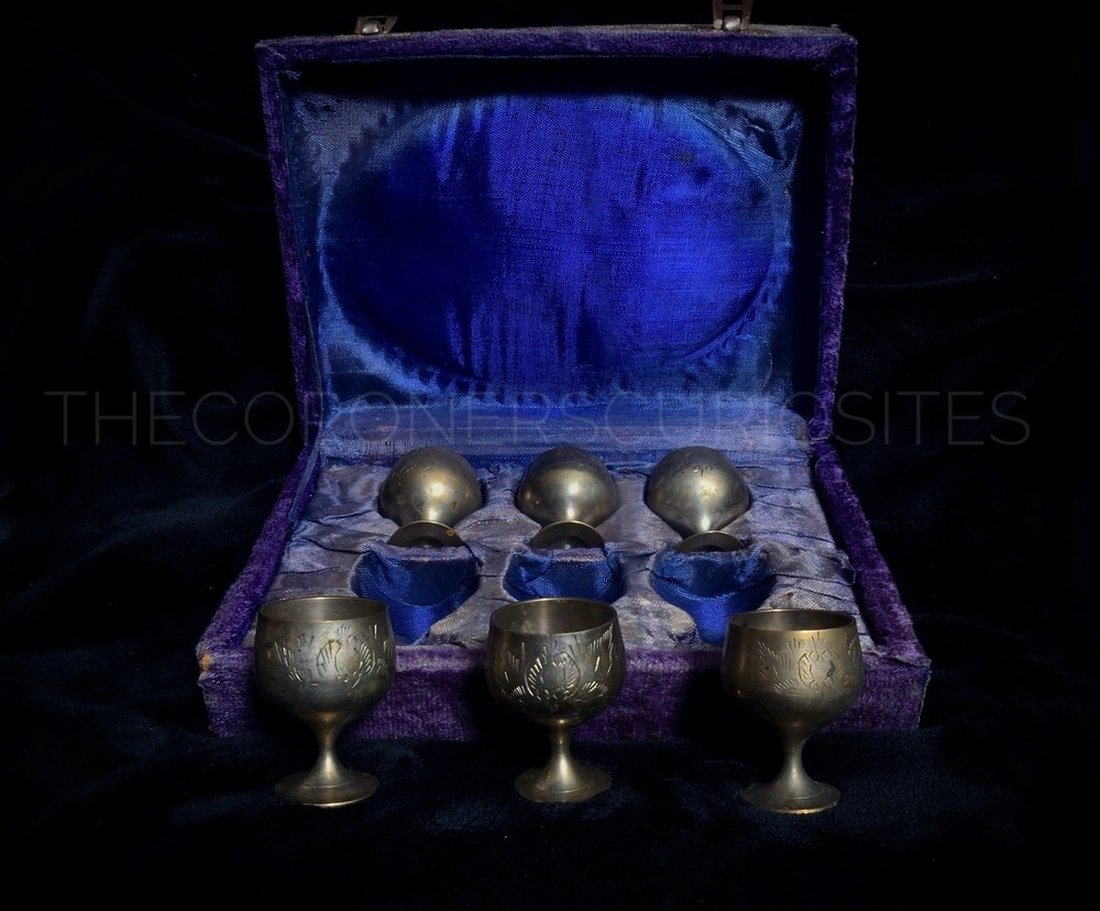 Antique Silver Goblet Communion Set