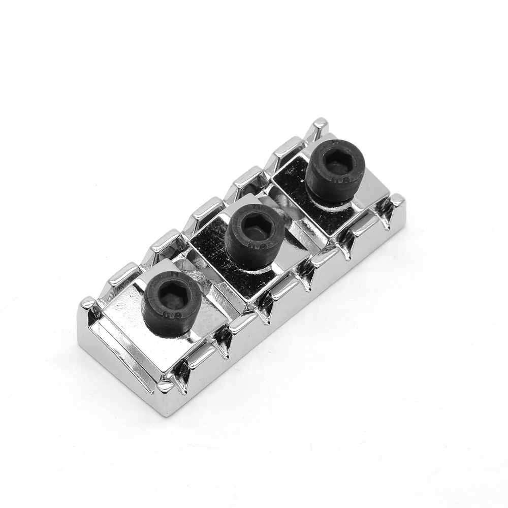 harpfeas 42mm Guitar Metal Locking Nut String Lock for Floyd Rose Chrome