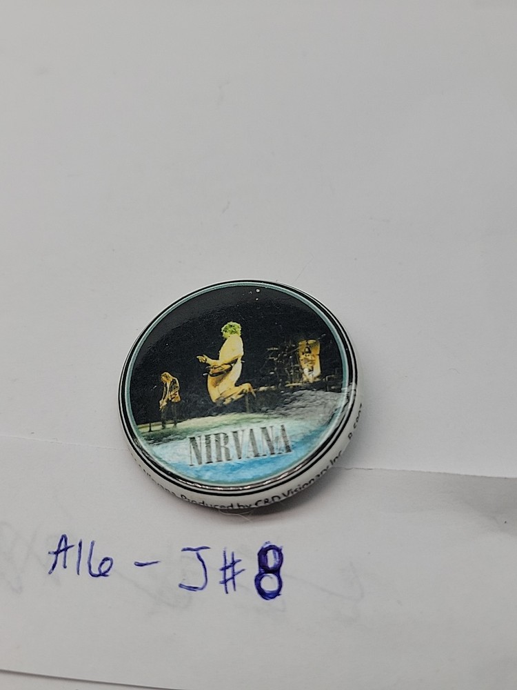 Vintage Nirvana Live Button Pin
