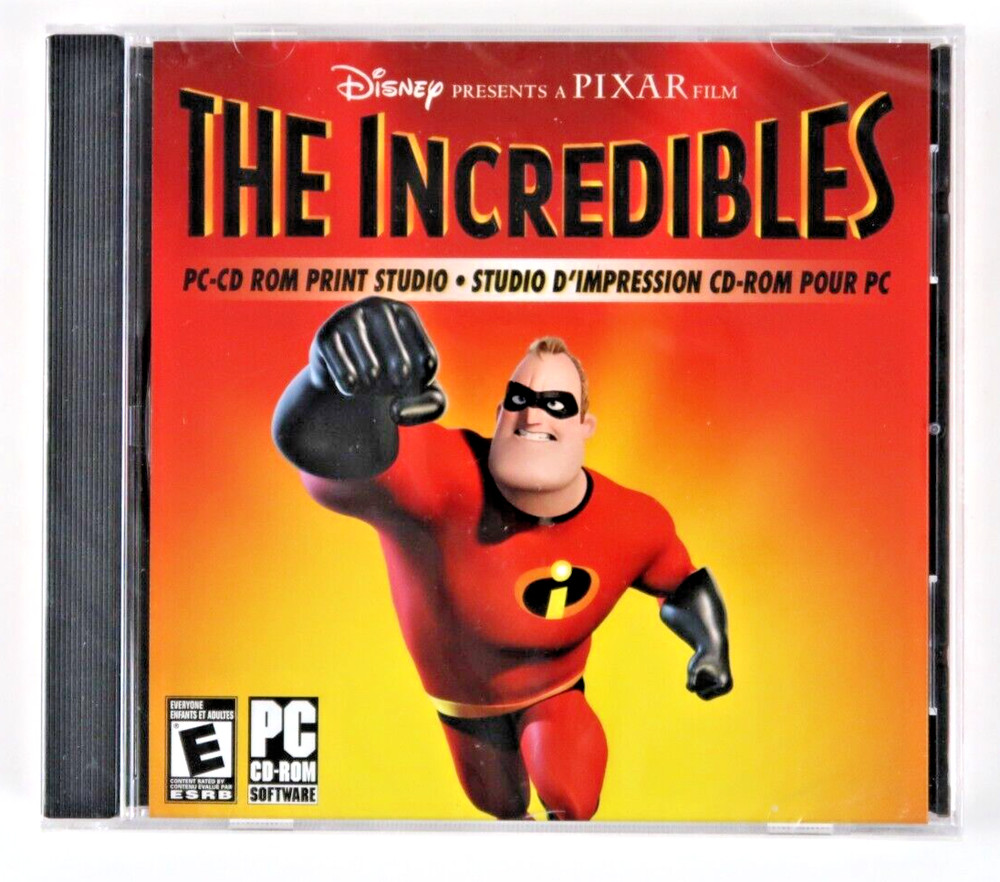 THE INCREDIBLES PC CD-ROM Print Studio, Make 12 Different Projects New Software