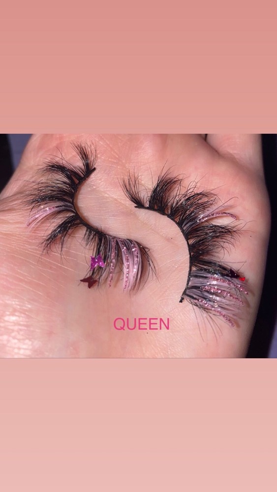 Glitter Mink Lashes, handmade 