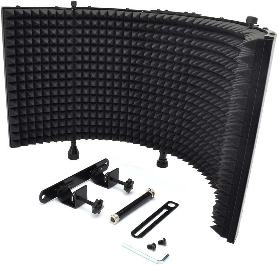, Microphone Isolation Shield, Sound Dampening Foam, Studio Quality, Adjustable