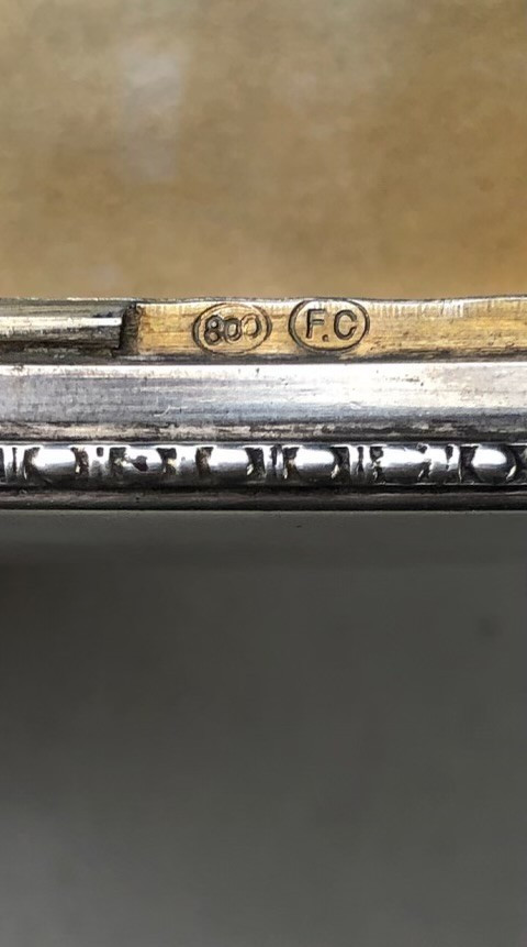 Vintage 800 Silver Compact Box