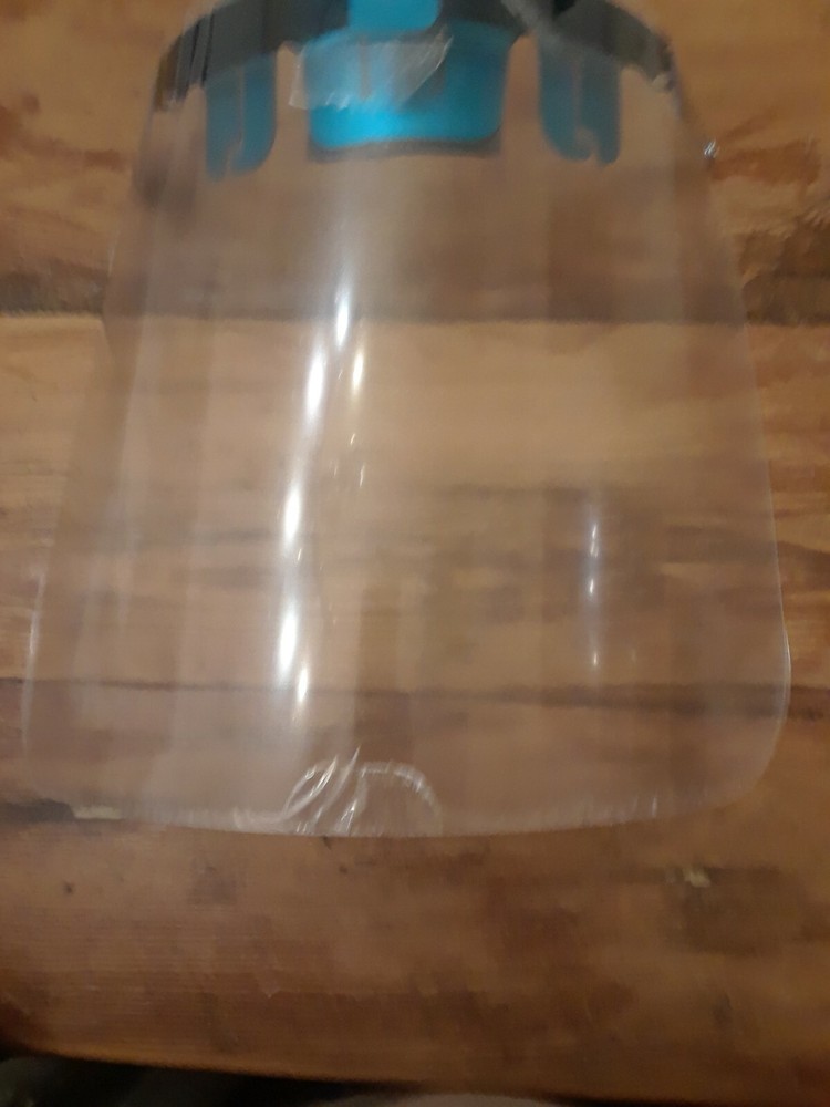 5Technique Reusable Face Shield, Aluminum Frame Poly Shield with Strap, USA Made