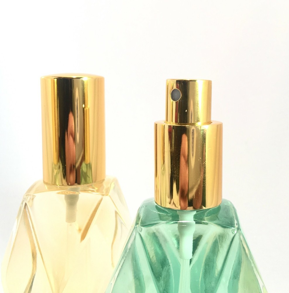 6 Refillable Perfume Bottles- 2 oz. Atomizer Luxury Bottle, Diamond Shape, 60 ml