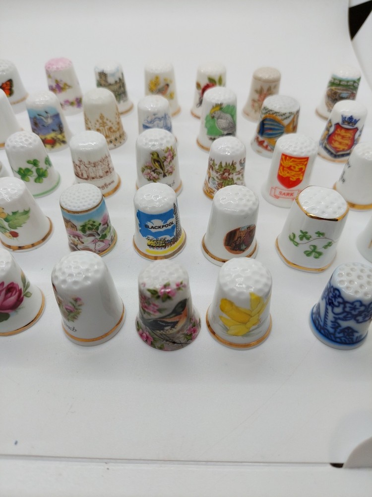 Massive bundle of 50 vintage thimbles