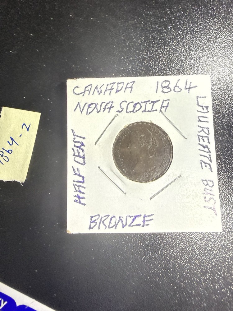 1864 Nova Scotia Bronze Half Cent