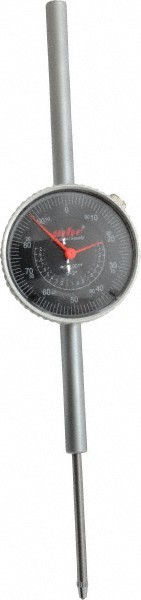 2" Range Dial Drop Indicator, 0-100 Dial Reading, 0.001" Grad, 2.28" Dial