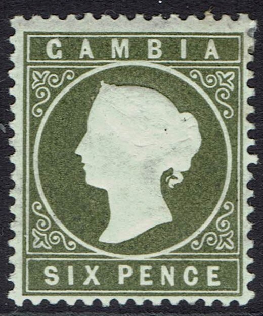 GAMBIA 1886 QV CAMEO 6D