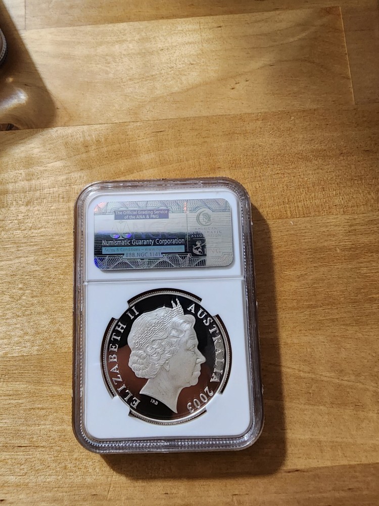 2003 Australia Silver $1 Aboriginal Kangaroo NGC PF69