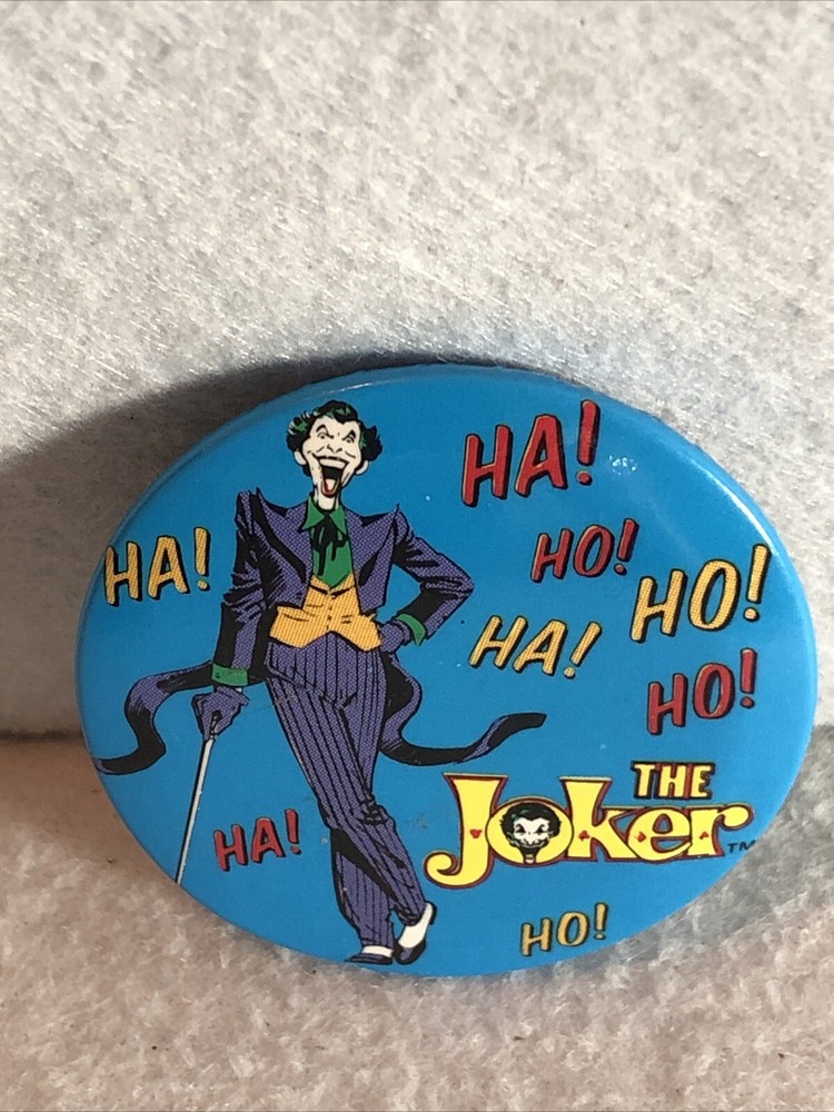 Vintage The Joker 2.6” Pin back Button DC Comics 1982