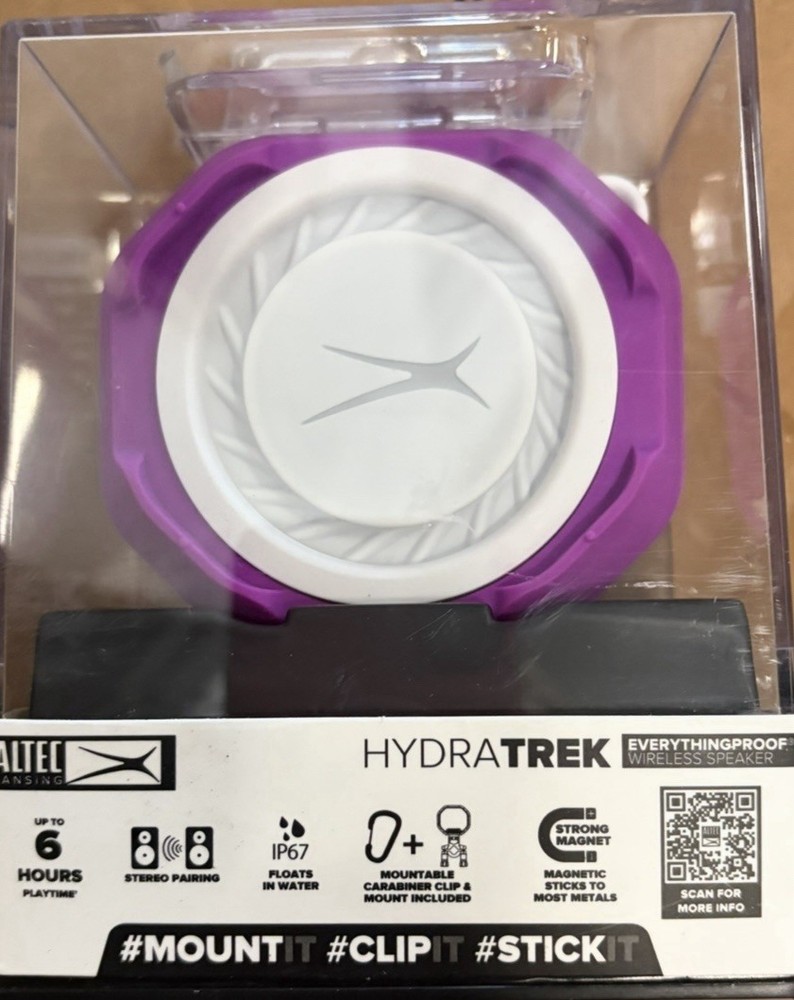 Altec Lansing HydraTrek Bluetooth Waterproof Magnetic Speaker - Purple