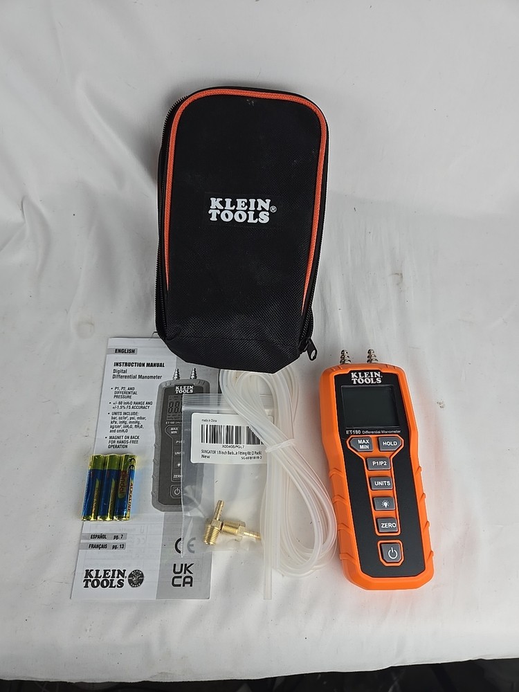 Klein Tools ET180 Digital Differential Manometer (Never Used)