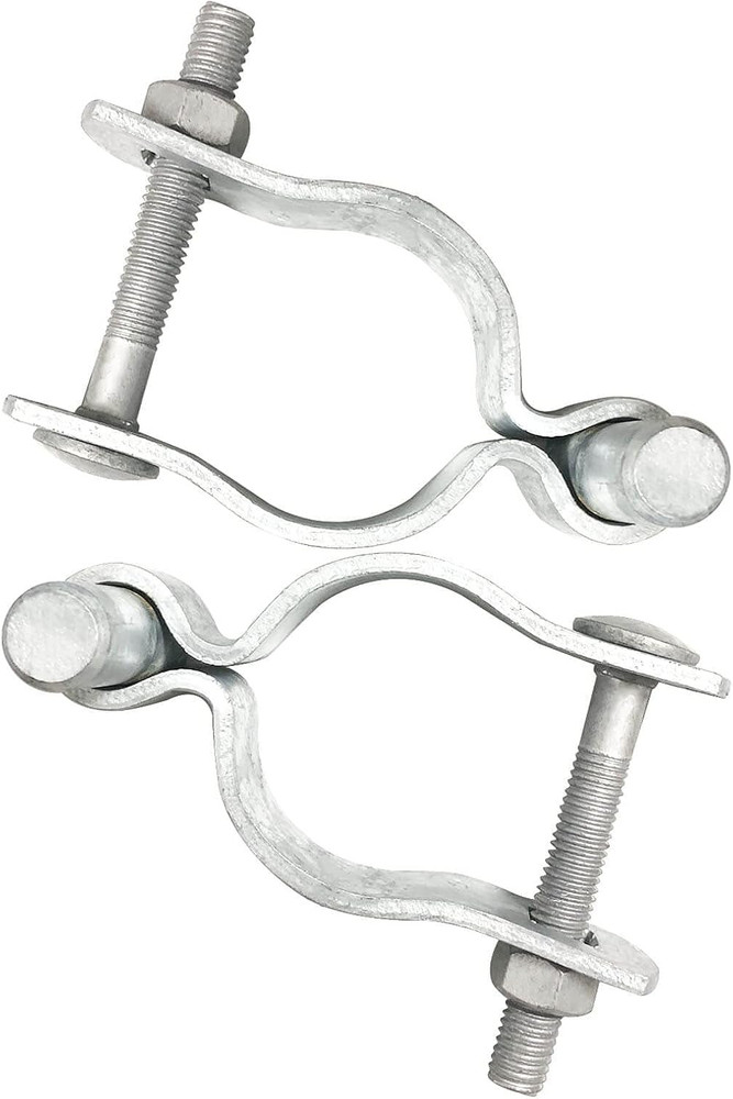 2 Pack Chain Link Fence Gate Post Hinge - Use for outside Diameter Post/Pipe - G