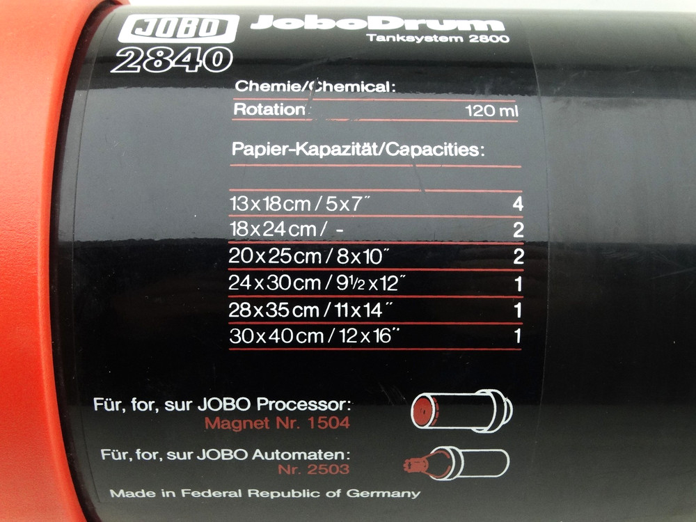 Jobo 2840 Tank System - With Inversion Lid - For CPE2/CPA2/CPP2 Processors