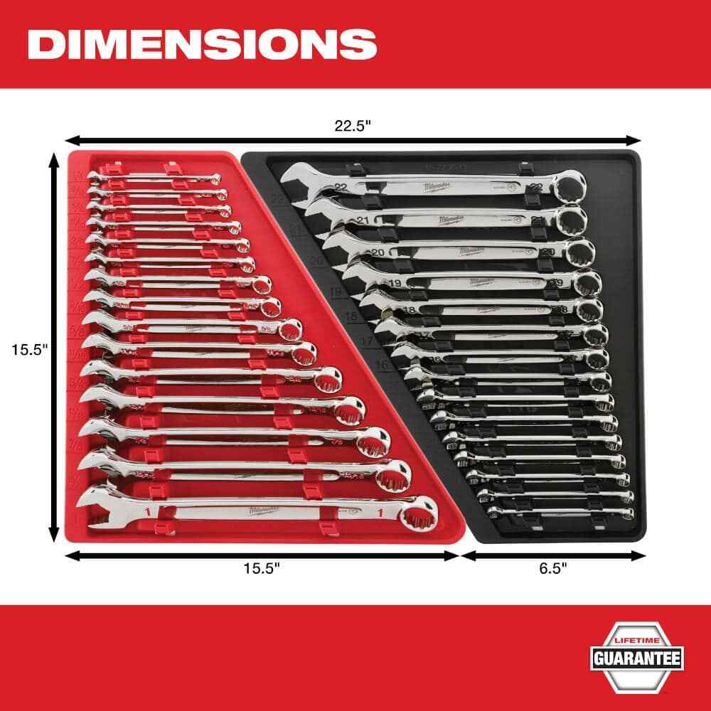 Combination SAE Wrench Mechanics Tool Set (15-Piece)