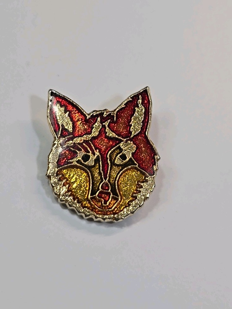 Red Fox Head Tie Tack Lapel Pin