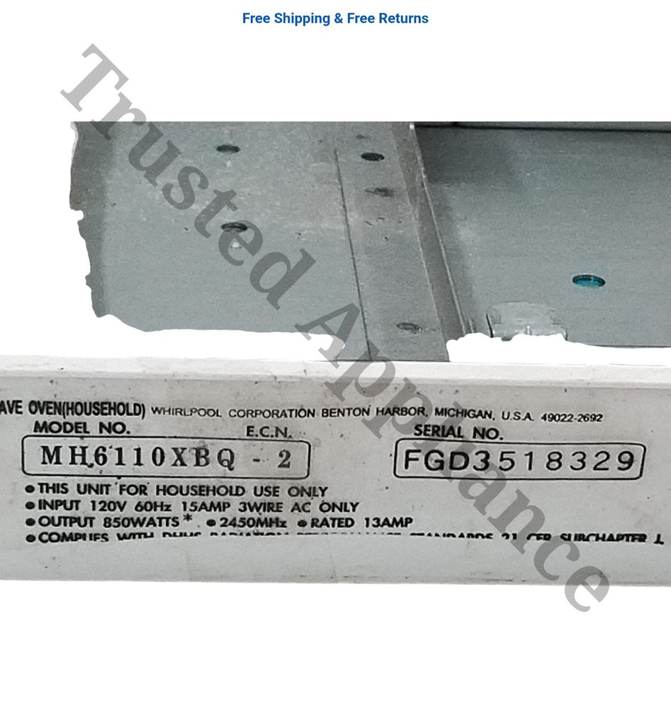 Microwave Control Panel Console 4358741 WHITE