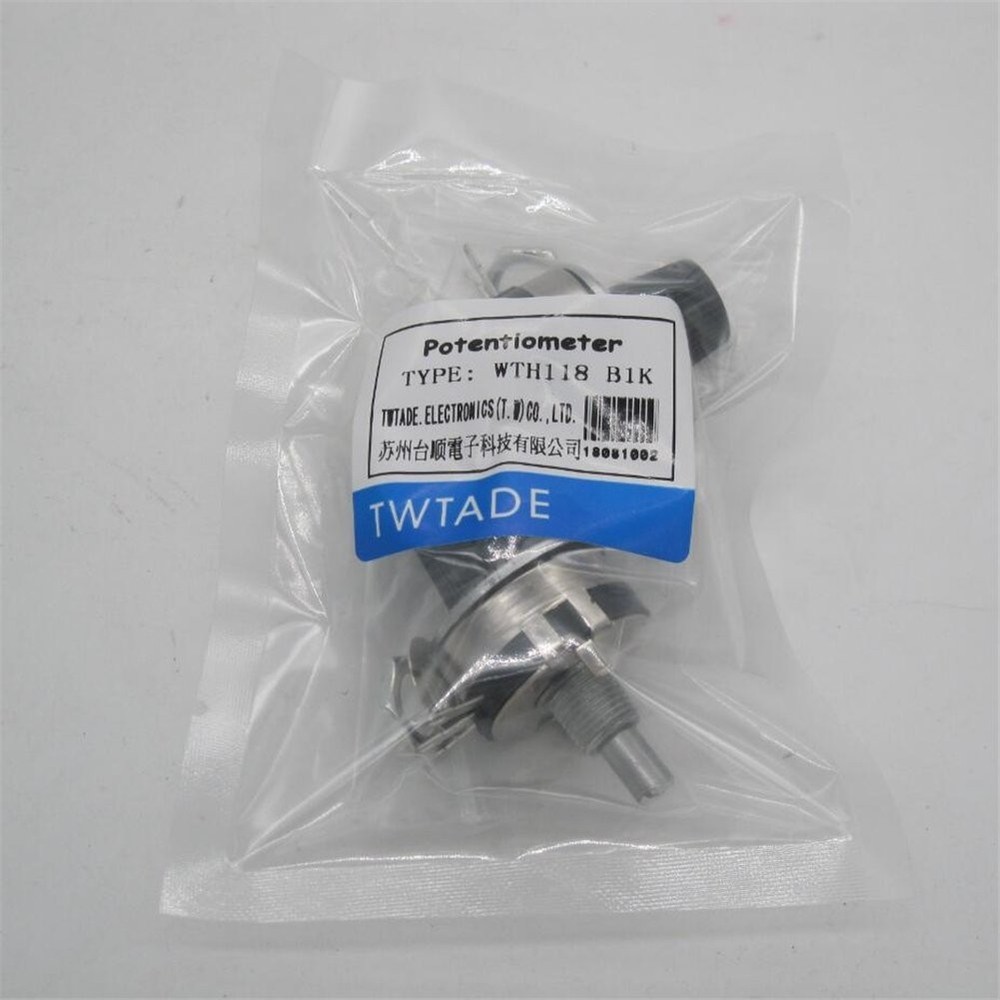 2-Pack 1K Ohm Single Turn Rotary Carbon Potentiometer & Knobs for Electronics