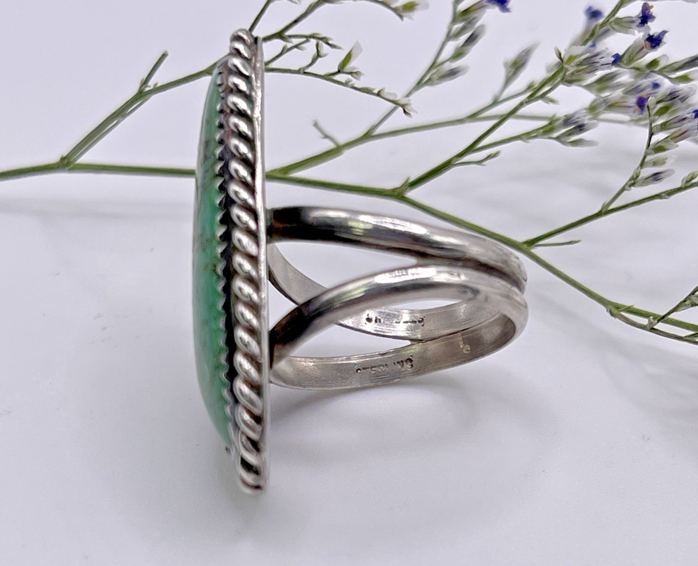Turquoise Braided Ring Sz 7.5