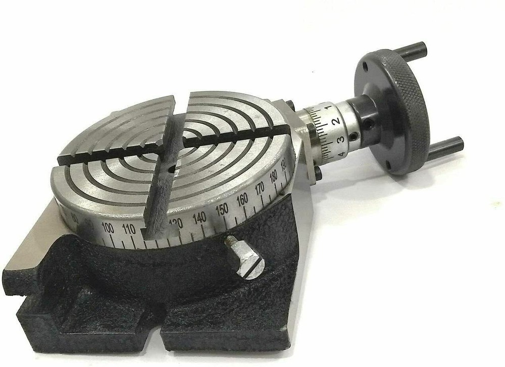 4"/ 100mm Regular Rotary Indexing Table With Small Chucks and back Plate