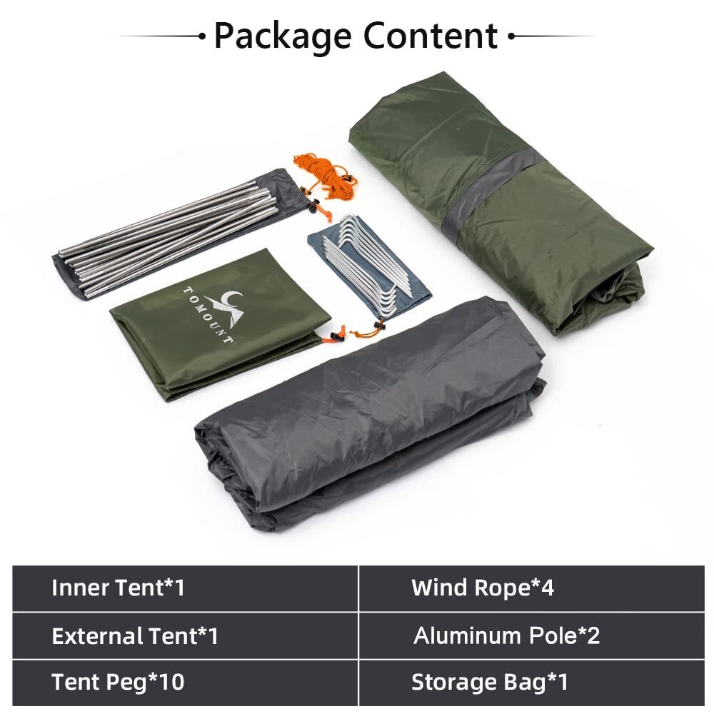 2-Person Waterproof Backpacking Tent Lightweight Double Layer for Camping