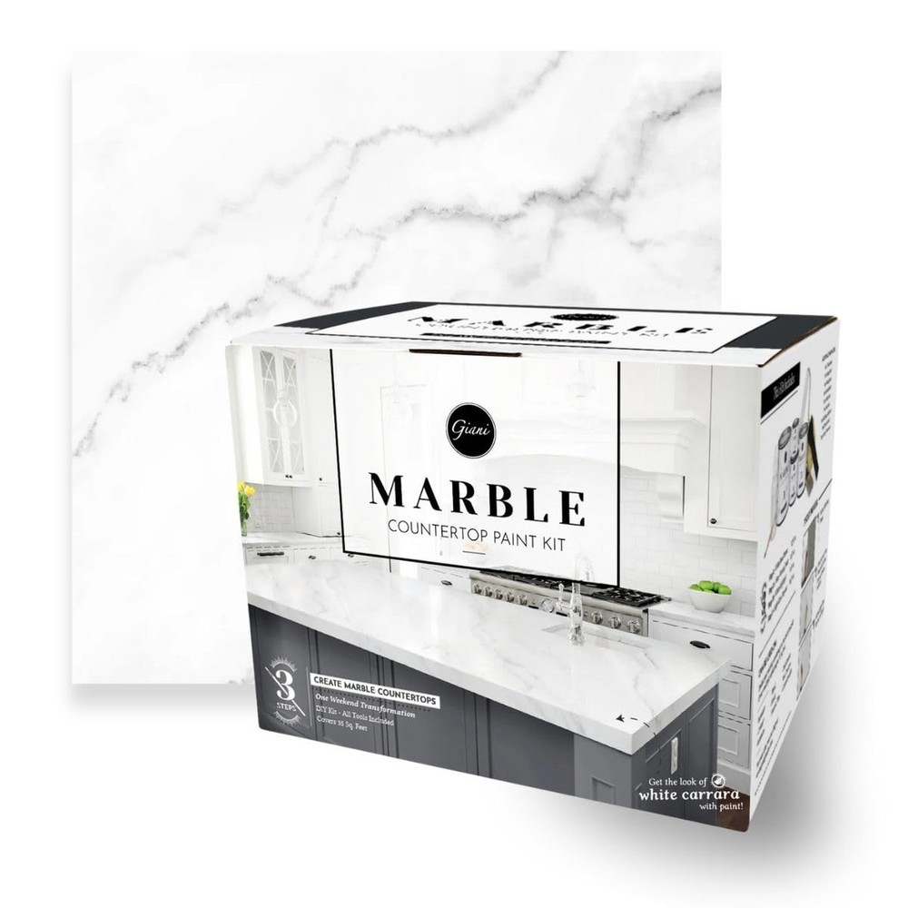 Giani Marble Easy Epoxy Countertop Paint Kit (Carrara White) Carrara White